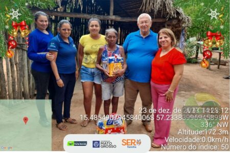 Prefeitura de Porto Estrela entrega 400 cestas básicas de Natal para famílias