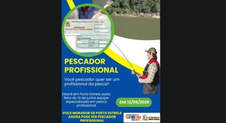 Colônia de Pescadores de Cáceres estará em Porto Estrela para emissão da Carteira de Pescador Profissional