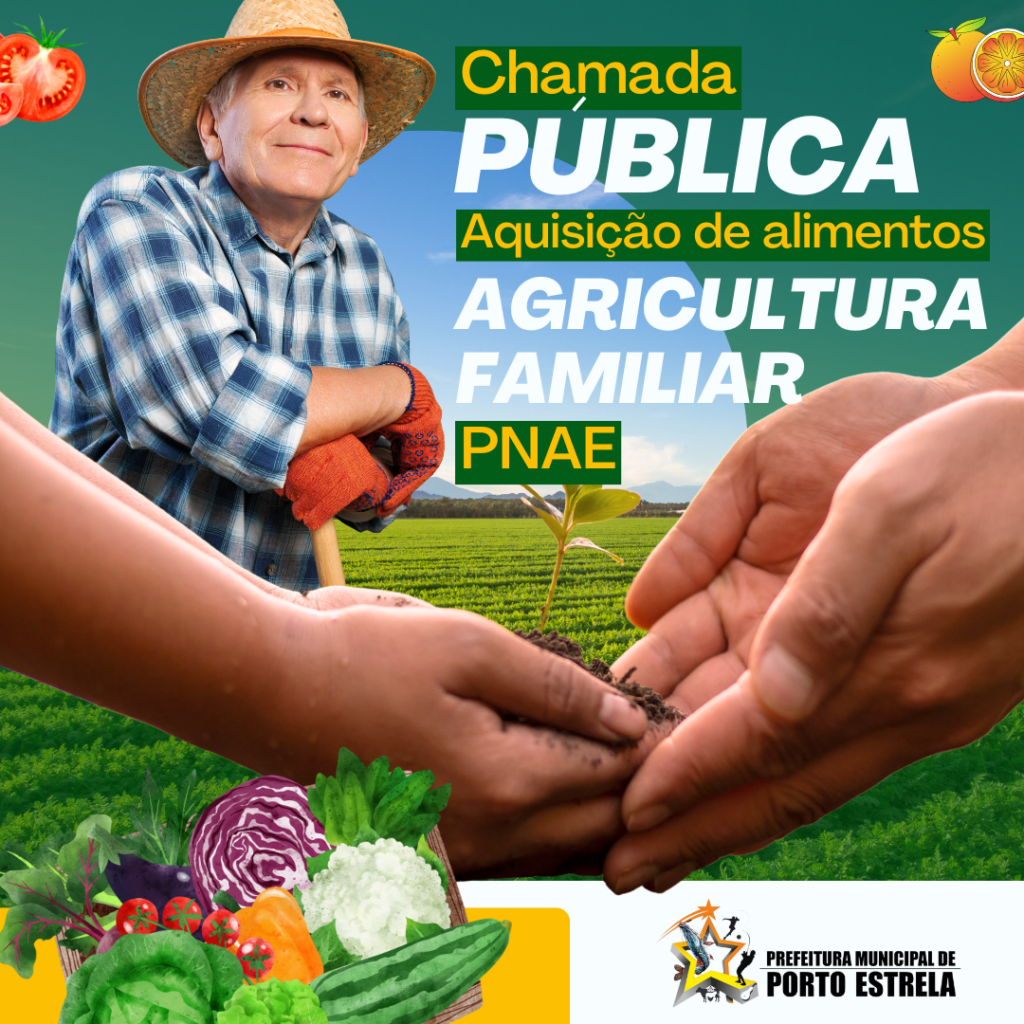Prefeitura de Porto Estrela publica edital para aquisição de alimentos da Agricultura Familiar