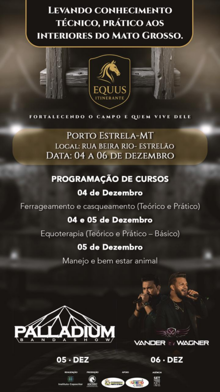 Porto Estrela recebe capacitações e shows em evento voltado ao manejo e bem-estar animal