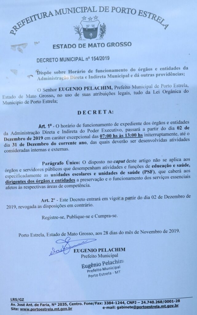 Reduz horário ao publico final de ano