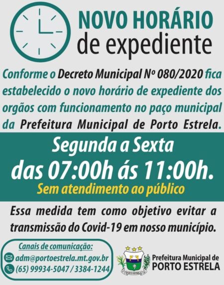 Emite decreto com novo horário