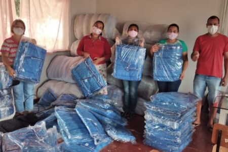 Distribuição de cobertores